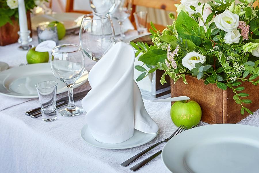 Laserapfel als Gastgeschenk zur Hochzeit