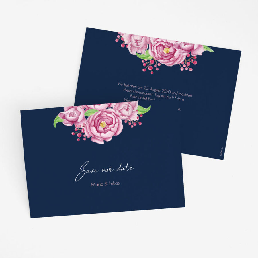 Nachhaltige Save-the-Date Karte "Midnight Garden"