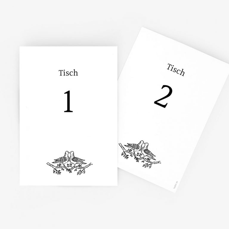 Tauben Nachhaltige Change the Date Karte HEJ! FAIR