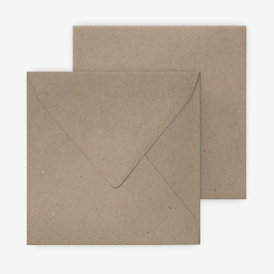 Briefumschläge quadratisch Kraftpapier