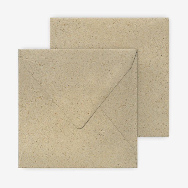 Briefumschläge quadratisch Graspapier