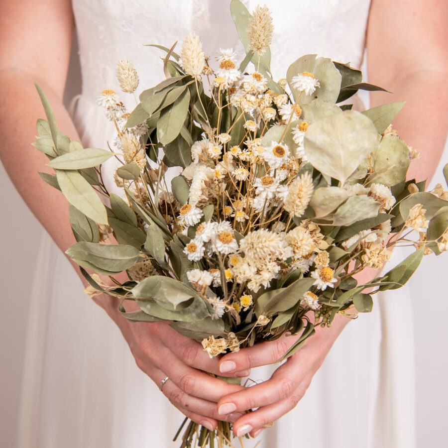 Brautstrauß Trockenblumen Ivory
