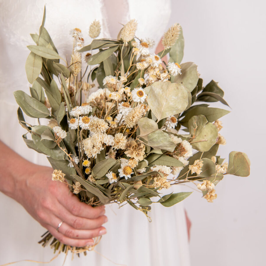 Brautstrauß Trockenblumen Ivory