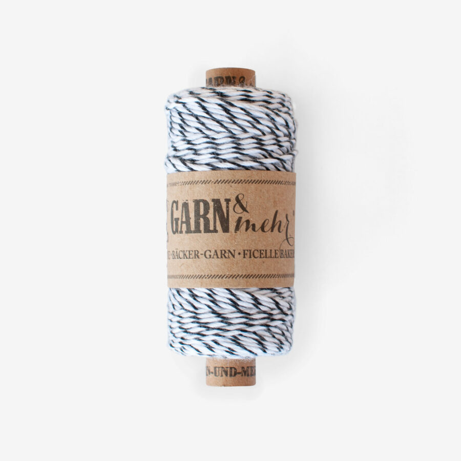 GARN & MEHR, Bäcker-Garn, Schwarz-Weiß